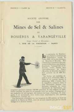 Société anonyme des mines de sel & salines de Rosières et Varangéville